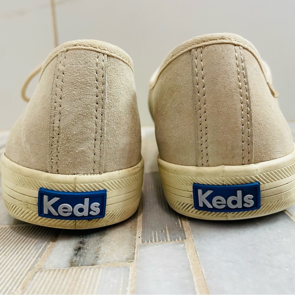 Keds Kickstart Womens 8.5 shoes beige taupe Suede Lace Up Athleisure Sneakers - Picture 11 of 14